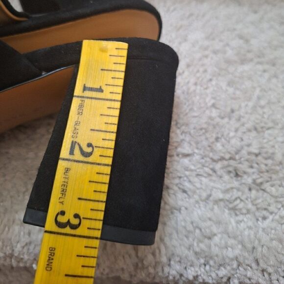 Banana Republic Black Suede heels sandals size 9M‎ - Picture 9 of 9